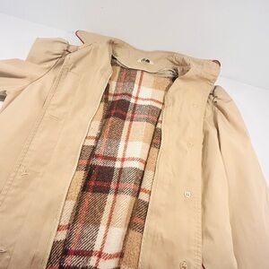 Vintage JCPenney Women’s Trench Coat 13/14 Plaid Lined Belted Jacket